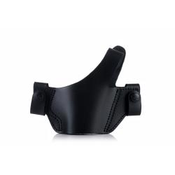 Easy on open barrel OWB leather holster with thumb break Basic