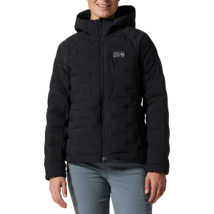 Women's Mountain Hardwear Stretchdown Hoodie 2024 in Black size X-Small | Nylon/Elastane