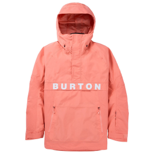 Burton Frostner Anorak Jacket 2025 Pink in Peach size Small | Nylon/Polyester