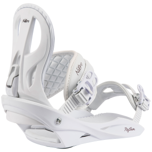Women's Nitro Rythm Snowboard Bindings 2025 in White size Small | Aluminum