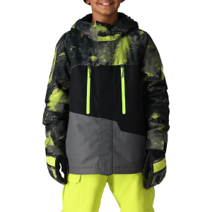 Kid's 686 Geo Insulated Jacket Boys' 2025 Black in Lime size X-Large