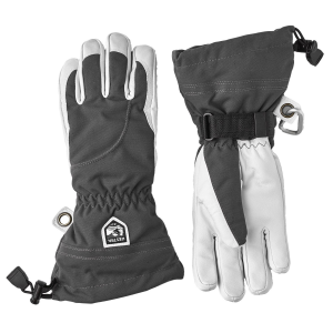 Women's Hestra Heli Gloves 2026 in Gray size 8 | Leather/Polyester