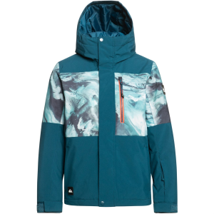 Kid's Quiksilver Mission Printed Block Jacket Boys' 2024 in Blue | Polyester