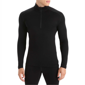 Icebreaker 260 Tech Long Sleeve Half Zip Top Men's 2024 in Black size Small | Wool