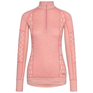 Women's Kari Traa Smekker Half-Zip Top 2025 in Pink size Large | Wool/Micron