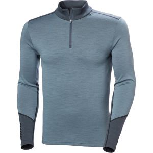 Helly Hansen Lifa Midweight 1/2 Zip Base Layer Top 2026 Blue in Navy size Medium | Wool