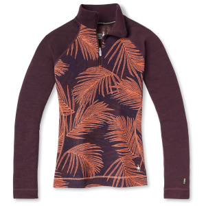 Women's Smartwool Classic Thermal Baselayer 1/4 Zip Top 2023 Orange in Coral size X-Small