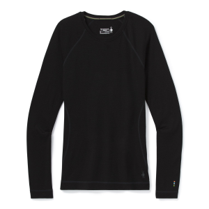 Women's Smartwool Classic Thermal Base Layer Crew Top 2026 in Black size Large