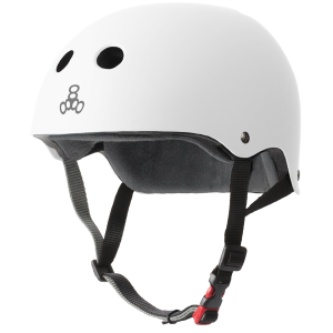 Triple 8 The Certfied Sweatsaver Skateboard Helmet 2026 in White size Small/Medium