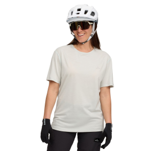 Women's evo Short-Sleeve Bike Jersey in Grey size X-Small | Cotton/Polyester