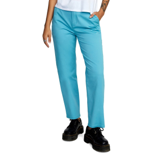 Women's RVCA Weekend Stretch Pants in Blue size 25" | Cotton/Elastane/Polyester