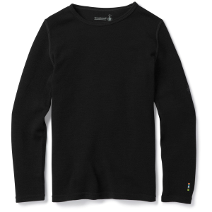 Kid's Smartwool Classic Thermal Base Layer Crew Top 2026 in Black size Medium