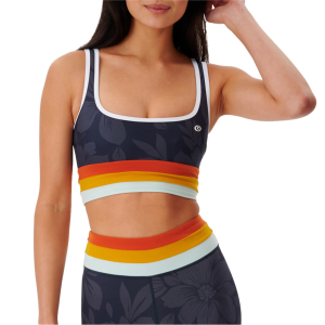 Women's Rip Curl Heat Wave Crop Tank Top in Blue size X-Small | Nylon