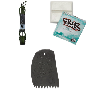 Pro-Lite 9' Freesurf Double Swivel Surfboard Leash 2024 - 9 Package (9 ft) + Wax in Green | Neoprene