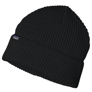 Patagonia Fishermans Rolled Beanie Hat 2026 in Black | Spandex/Polyester