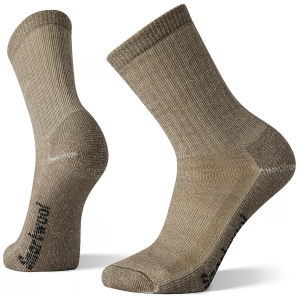 Smartwool Classic Hike Full Cushion Crew Socks Unisex 2024 in Khaki size X-Large | Nylon/Wool/Elastane