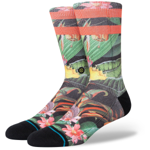 Stance Playa Larga Socks 2023 in Green size Medium | Nylon/Cotton/Elastane