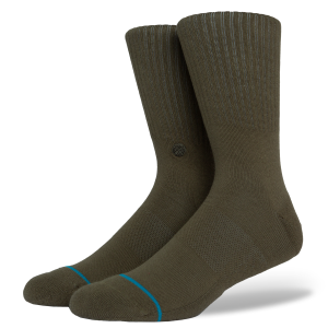Stance Icon Socks 2024 in Green size Medium