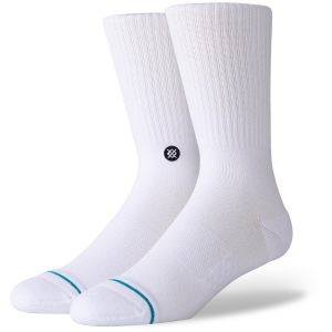 Stance Icon Socks 2026 in White size Large