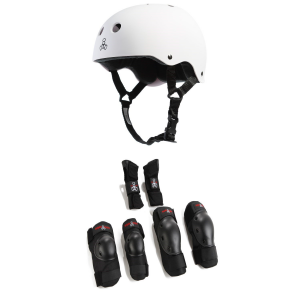 Triple 8 Sweatsaver Liner Skateboard Helmet 2025 - XS Package (XS) + L Adult Pad Sets in Black size Xs/L | Spandex/Plastic