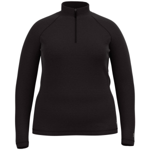 Women's Smartwool Classic Thermal Base Layer 1/4 Zip Plus Top 2024 - X2X-Large Gray in Charcoal size 3X-Large