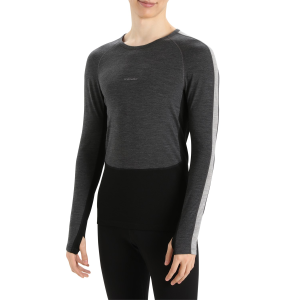 Icebreaker 200 ZoneKnit(TM) Long-Sleeve Crew Men's 2024 in Black size Medium | Wool