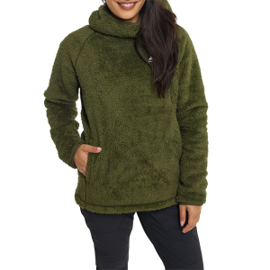 Women's Burton Lynx Pullover Fleece Hoodie in Green size X-Small | Polyester