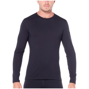 Icebreaker 200 Oasis Long Sleeve Crew Top 2024 in Black size 2X-Large | Wool