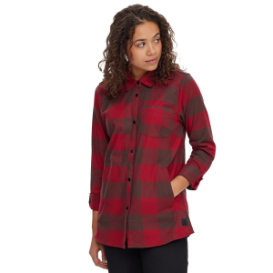 Women's evo Stretch Shirt in Red size X-Small | Spandex/Cotton/Wool