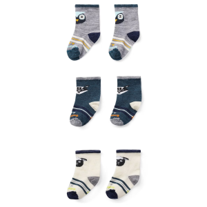 Kid's Smartwool Trio Socks Toddlers' 2025 in Blue size 24M | Nylon/Wool/Elastane