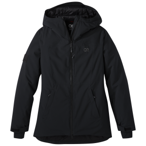 Women's Outdoor Research Snowcrew Plus Jacket 2024 - X2X-Large in Black size 3X-Large | Polyester