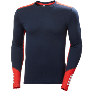 Helly Hansen Lifa Midweight Crew Base Layer Top 2026 in Blue size Large | Wool