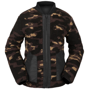Women's Volcom Reversible Polar Jacket 2023 in Brown size X-Small | Polyester