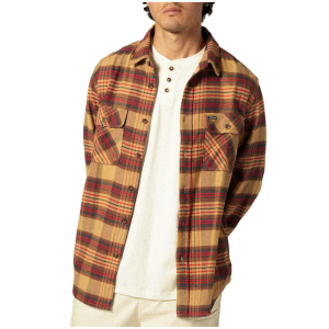 Brixton Bowery Long-Sleeve Men's 2025 Orange in Black size Medium | Acrylic/Cotton/Polyester