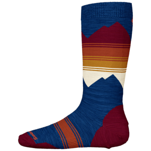 Kid's Smartwool Light Cushion OTC Socks 2026 in Blue size Large | Nylon/Wool/Elastane