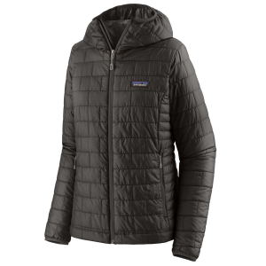 Women's Patagonia Nano Puff Hoodie 2025 in Black size X-Large | Polyester