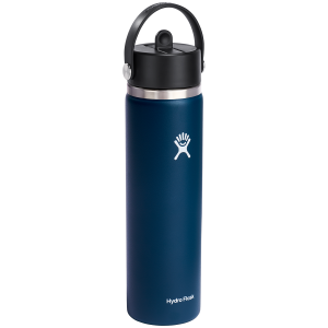 Hydro Flask 24oz Wide Mouth Flex Straw Cap Water Bottle 2025 in Blue