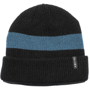 Autumn Band Fleece Lined Beanie Hat in Black
