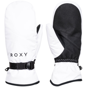 Women's Roxy Jetty Solid Mittens 2025 in White size Large