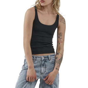 Women's Thrills Elle Plunge Tank Top 2023 in Black size Small | Elastane/Polyester