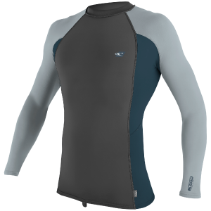 O'Neill Premium Skins Long Sleeve Rashguard 2024 in Gray size Small | Nylon/Spandex