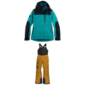 Women's Outdoor Research Kulshan Storm Jacket 2023 - XS Green Package (XS) + XS Shell in Black size Xs/Xs | Nylon