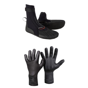 O'Neill 3mm Heat Round Toe Wetsuit Boots 2026 - 5 Package (5) + X-Large Gloves in Black size 5/Xl | Rubber/Neoprene