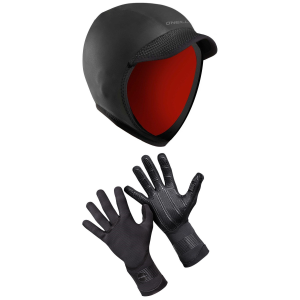O'Neill 3mm Squid Lid Wetsuit Hood 2026 - Small Package (S) + S Gloves Size Short Sleeve in Black size S/S | Rubber/Neoprene