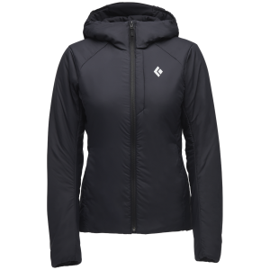 Women's Black Diamond First Light Stretch Hoodie 2024 Black size X-Small | Nylon/Elastane/Polyester