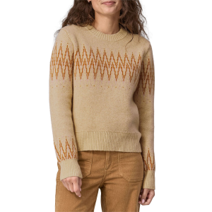 Women's Patagonia Recycled Wool Crewneck Sweater 2023 in Brown size Large | Nylon/Wool