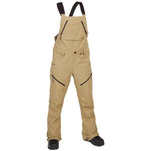 Women's Volcom Elm Stretch GORE-TEX Bibs 2024 in Khaki size 2X-Large | Polyester