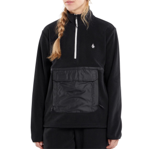 Women's Volcom Polar 1/2 Zip Fleece 2024 Purple in Lilac size Small | Polyester