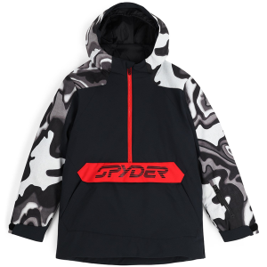 Kid's Spyder Jasper Anorak Jacket 2024 in Black size 14 | Polyester