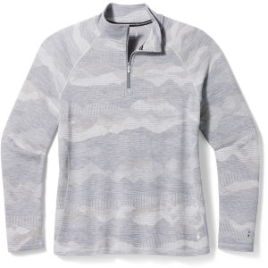 Women's Smartwool Classic Thermal Base Layer 1/4 Zip Plus Top 2024 - X2X-Large in Gray size 3X-Large
